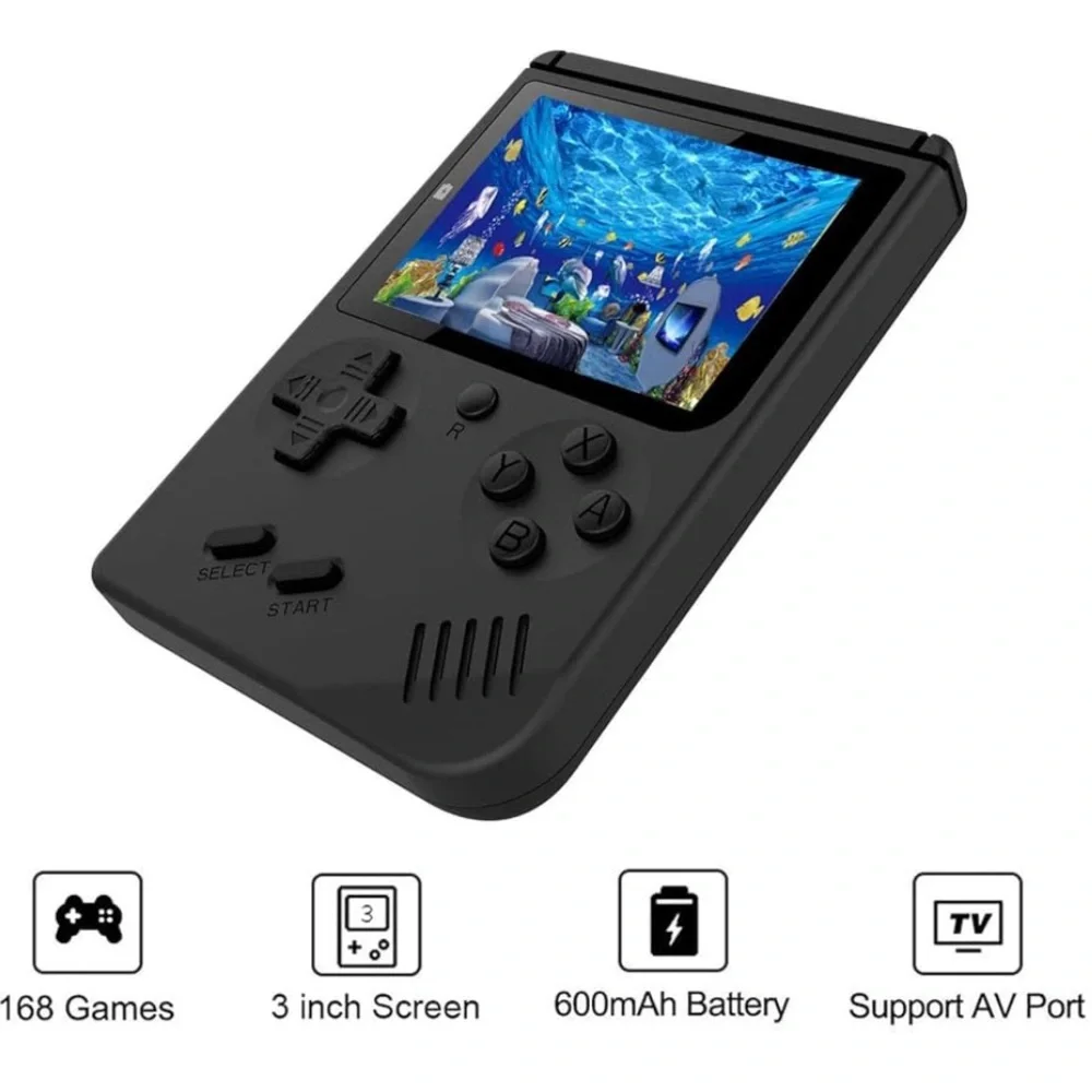 Retro Handheld Games Console for Kids/Adults, 168 Classic Games